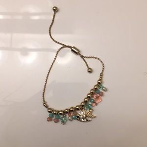 One Size Adjustable Cute Gold Fish Bracelet